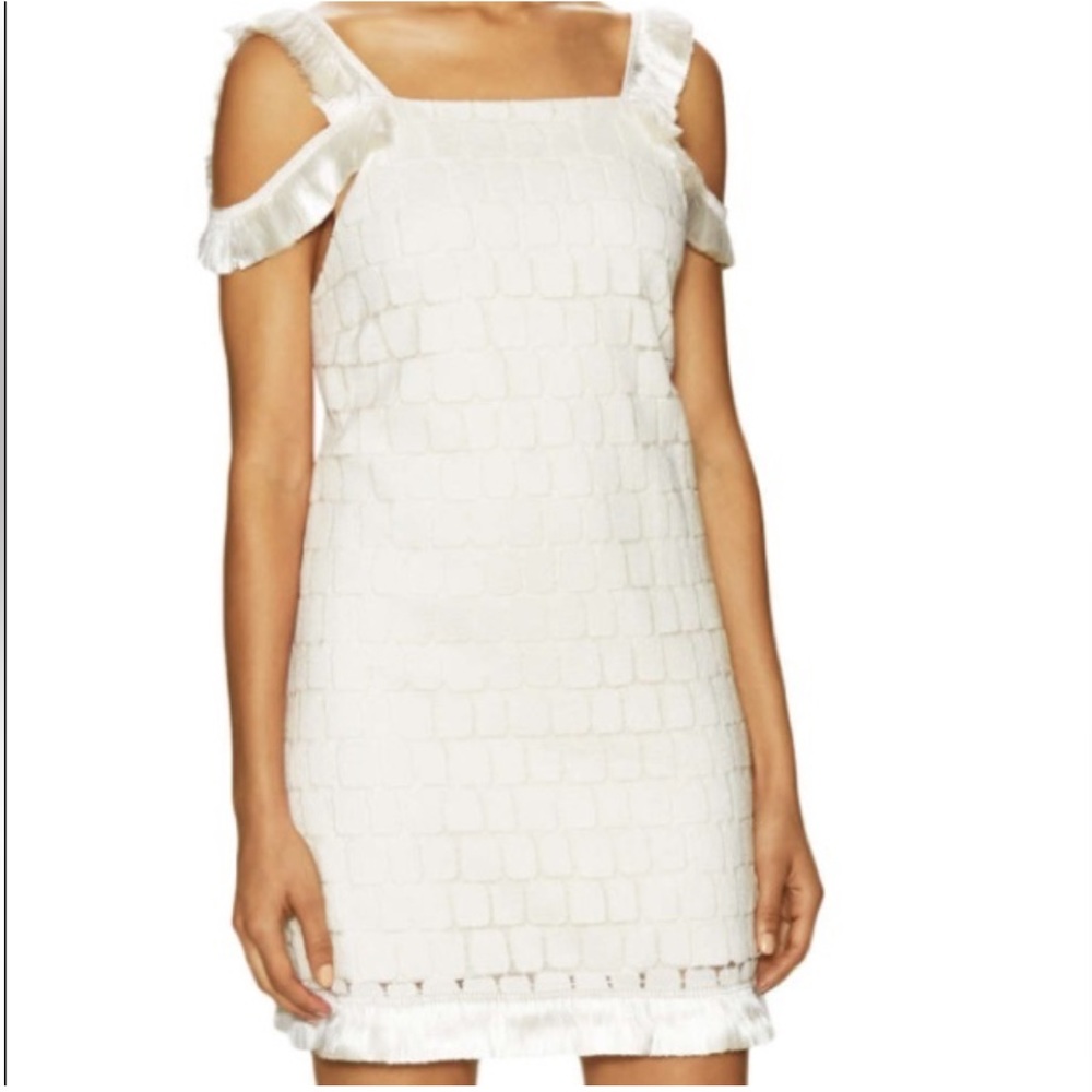 Alexis jasmine Paneled Tassel Trim Shift Dress